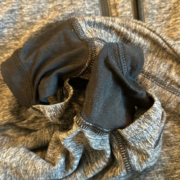 Lululemon Heathered Black 1/2 Zip Pullover Sweatshirt Zippered Pocket Size M - Picture 8 of 11